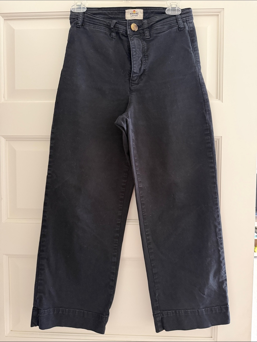 Marine Layer Relaxed Straight-Leg Cargos in Black